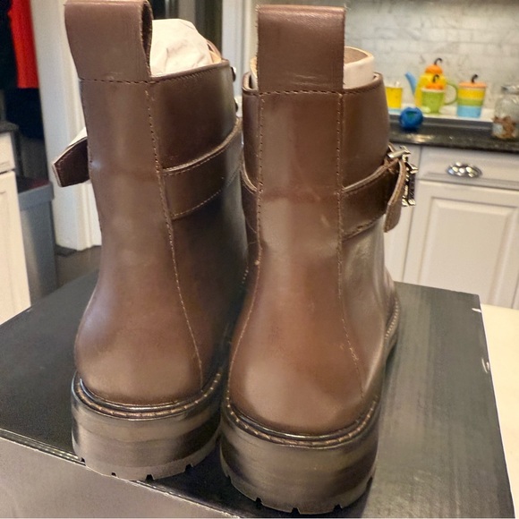 Lauren Ralph Lauren Women’s “Eldridge” Brown Leather Ankle Boots Sz 6.5 NEW - Picture 6 of 12